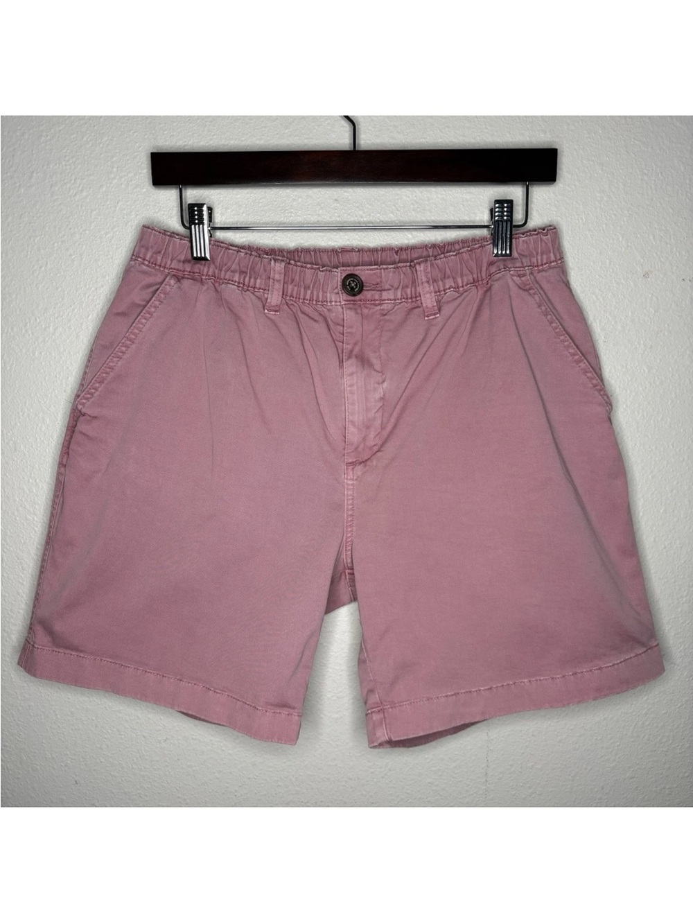 Chubbies Originals 7" Stretch Twill Shorts Men's Large Vintage Washed Coral